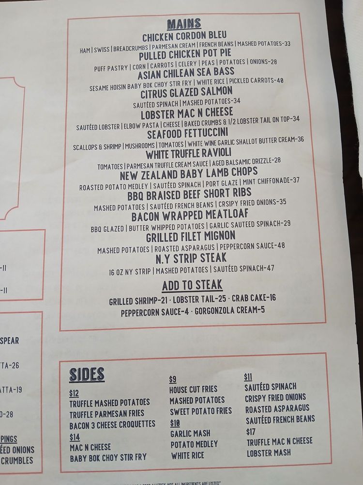 PORTERS on the lane menu image