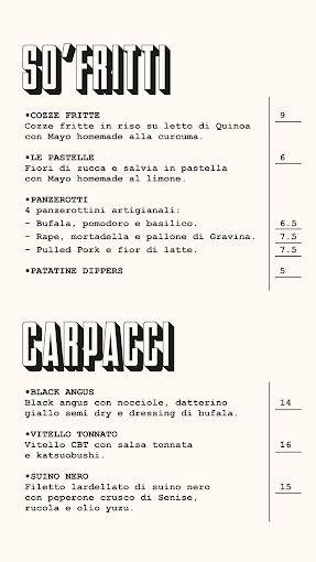 Taglieroteca menu image